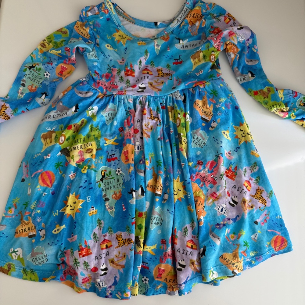 Little Sleepies Around the World Twirl Dress